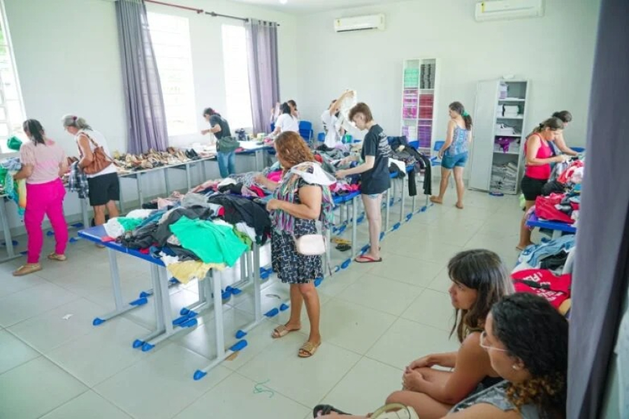 Bazar beneficente em Lucas do Rio Verde arrecada doações para vítimas de violência