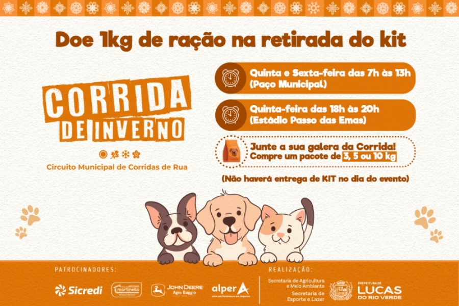 Corrida de Inverno reúne 1.300 atletas em Lucas do Rio Verde neste domingo